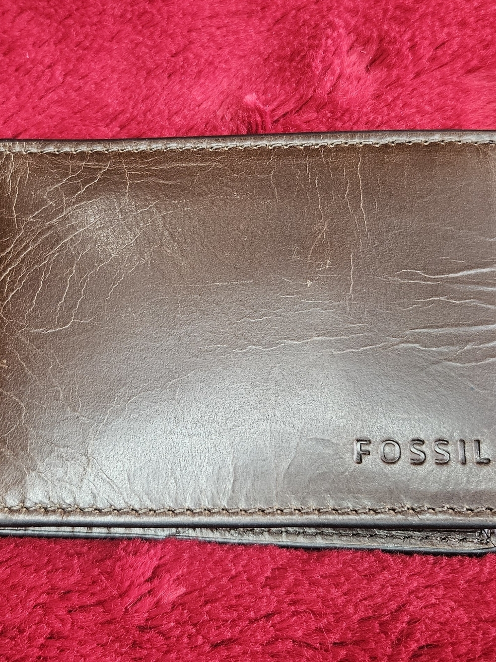 Fossil Derrick Leather Money Clip Bifold Wallet